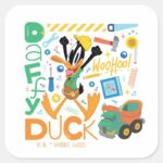 BUGS BUNNY BUILDERS™ DAFFY DUCK™ Work Tools Square Sticker