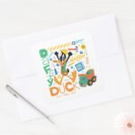 BUGS BUNNY BUILDERS™ DAFFY DUCK™ Work Tools Square Sticker