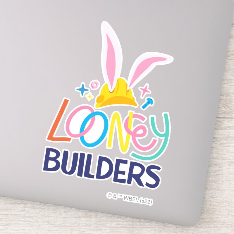 BUGS BUNNY BUILDERS™ Hard Hat Stacked Logo Sticker BUGS BUNNY BUILDERS™ Hard Hat Stacked Logo Sticker