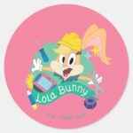 BUGS BUNNY BUILDERS™ Lola Bunny Character Graphic Classic Round Sticker