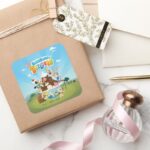 BUGS BUNNY BUILDERS™ Looney Builders Ice Cream Square Sticker