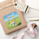 BUGS BUNNY BUILDERS™ The Looney Builders Group Square Sticker