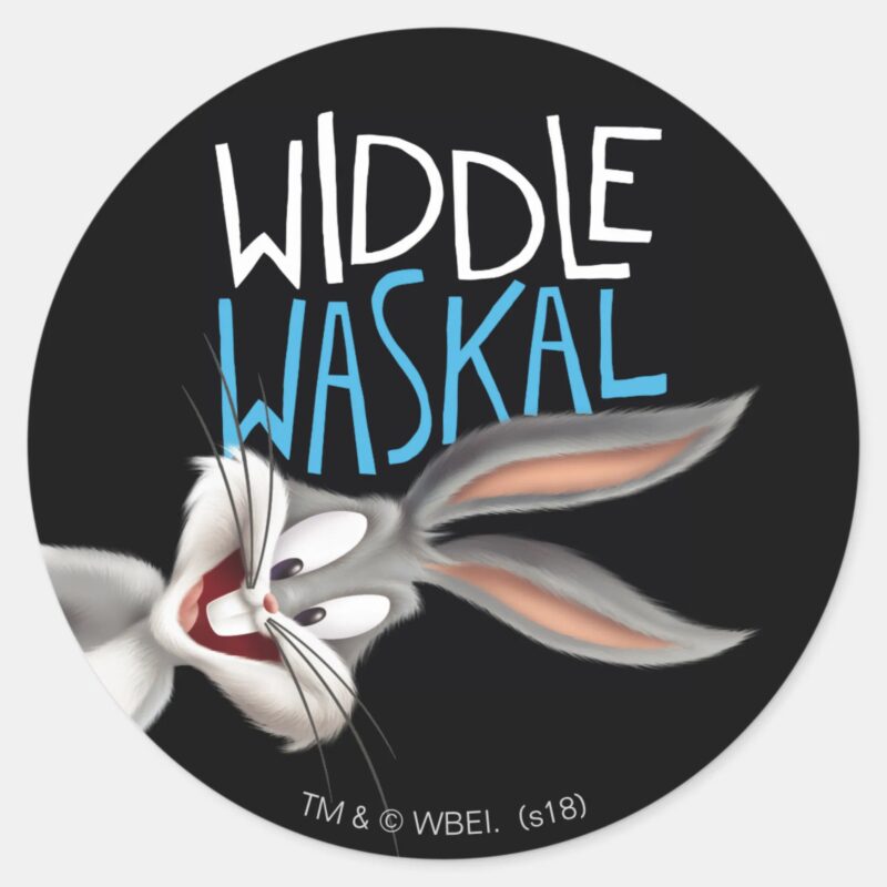 BUGS BUNNY™ Widdle Waskal Classic Round Sticker BUGS BUNNY™ Widdle Waskal Classic Round Sticker