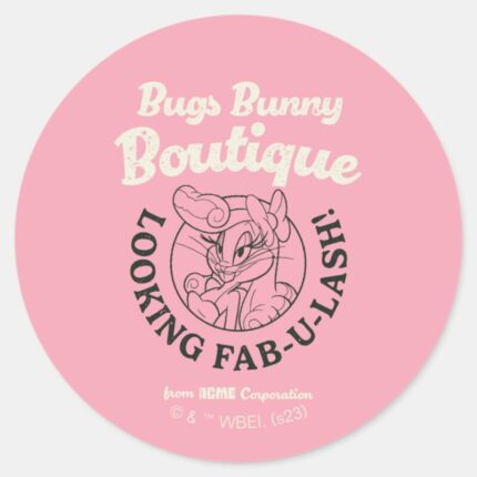 BUGS BUNNY™ Boutique Looking Fab U Lash Classic Round Sticker