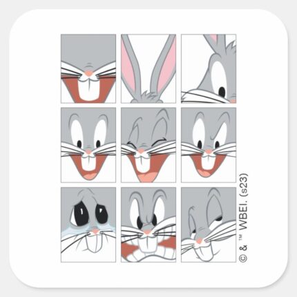 BUGS BUNNY™ Expression Blocks Square Sticker