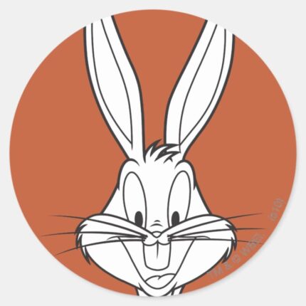 BUGS BUNNY™ Face Smiling Classic Round Sticker