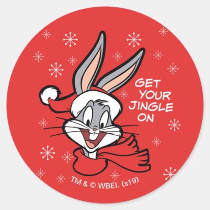 BUGS BUNNY™ Holiday Cheer Classic Round Sticker