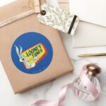 BUGS BUNNY™ LOONEY TUNES™ Retro Patch Classic Round Sticker