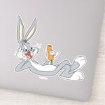 BUGS BUNNY™ Lying Down Eating Carrot Sticker