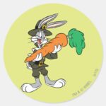 BUGS BUNNY™ Pilgrim Thanksgiving Carrot Classic Round Sticker