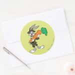 BUGS BUNNY™ Pilgrim Thanksgiving Carrot Classic Round Sticker