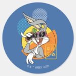 BUGS BUNNY™ Singaporean Vacation Graphic Classic Round Sticker