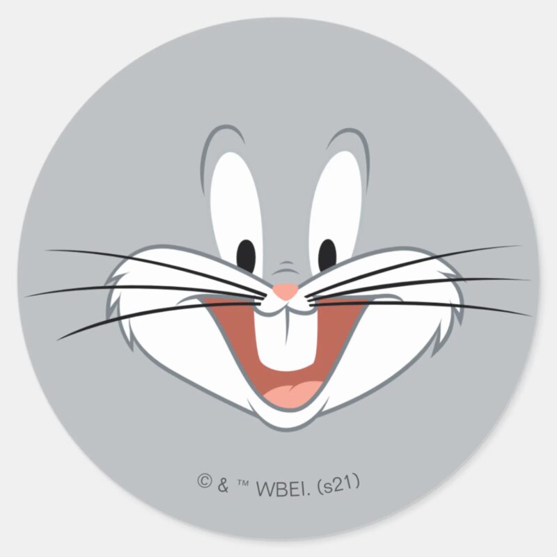 BUGS BUNNY™ Smile Classic Round Sticker BUGS BUNNY™ Smile Classic Round Sticker
