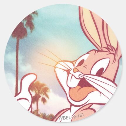 BUGS BUNNY™ Vacation Photo Classic Round Sticker