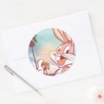 BUGS BUNNY™ Vacation Photo Classic Round Sticker