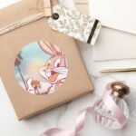 BUGS BUNNY™ Vacation Photo Classic Round Sticker
