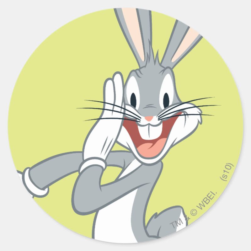 BUGS BUNNY™ Whispering 2 Classic Round Sticker BUGS BUNNY™ Whispering 2 Classic Round Sticker