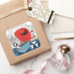 BUGS BUNNY™ Gossamer Whimsical Meal Prep Square Sticker