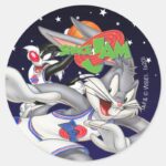 BUGS BUNNY™ SYLVESTER™ Assist Classic Round Sticker