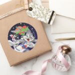 BUGS BUNNY™ SYLVESTER™ Assist Classic Round Sticker