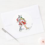 BUGS BUNNY™ And Lola Mistletoe Kiss Classic Round Sticker