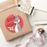 BUGS BUNNY™ With Carrot Classic Round Sticker