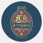BUTTERBEER™ Vertical Logo Classic Round Sticker