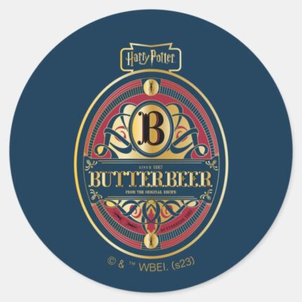 BUTTERBEER™ Vertical Logo Classic Round Sticker