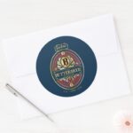 BUTTERBEER™ Vertical Logo Classic Round Sticker