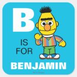 B Is For Bert Add Your Name Square Sticker
