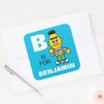 B Is For Bert Add Your Name Square Sticker