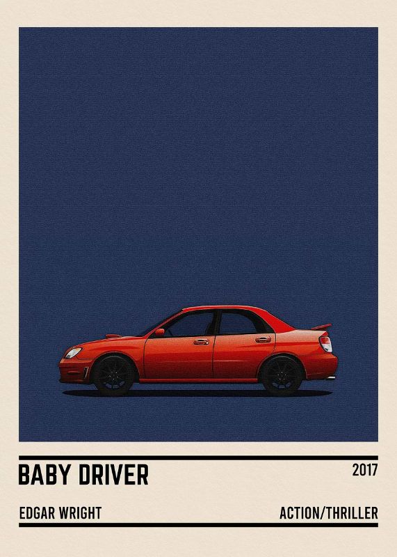Baby Driver Movie Car Poster