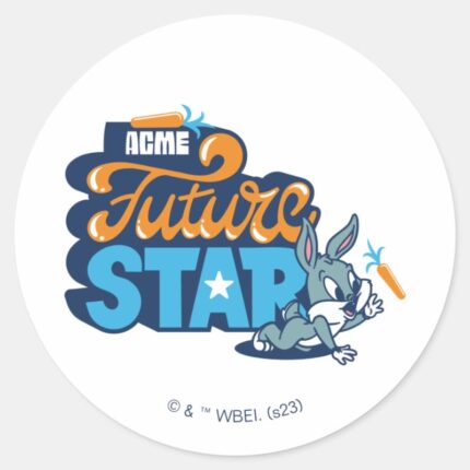 Baby BUGS BUNNY™ Future Star Classic Round Sticker