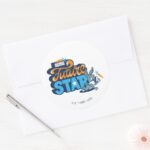 Baby BUGS BUNNY™ Future Star Classic Round Sticker