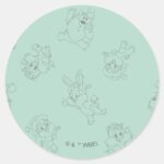Baby LOONEY TUNES™ Winter Pattern Classic Round Sticker