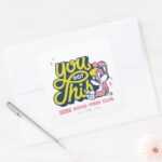 Baby Lola Bunny You Got This Square Sticker