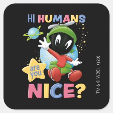 Baby MARVIN THE MARTIAN™ Hi Humans Square Sticker