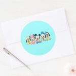 Baby Mickey Friends Classic Round Sticker