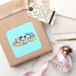 Baby Mickey Friends Square Sticker
