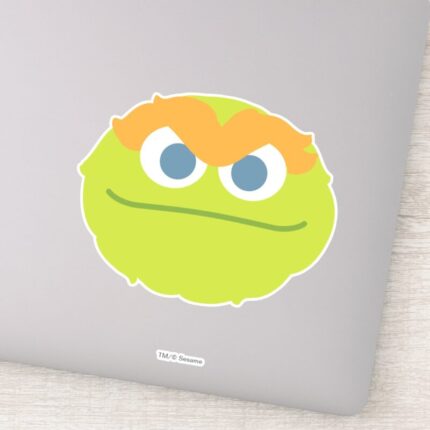 Baby Oscar The Grouch Big Face Sticker