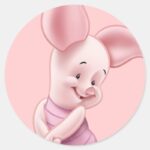 Baby Piglet Classic Round Sticker