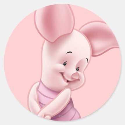 Baby Piglet Classic Round Sticker