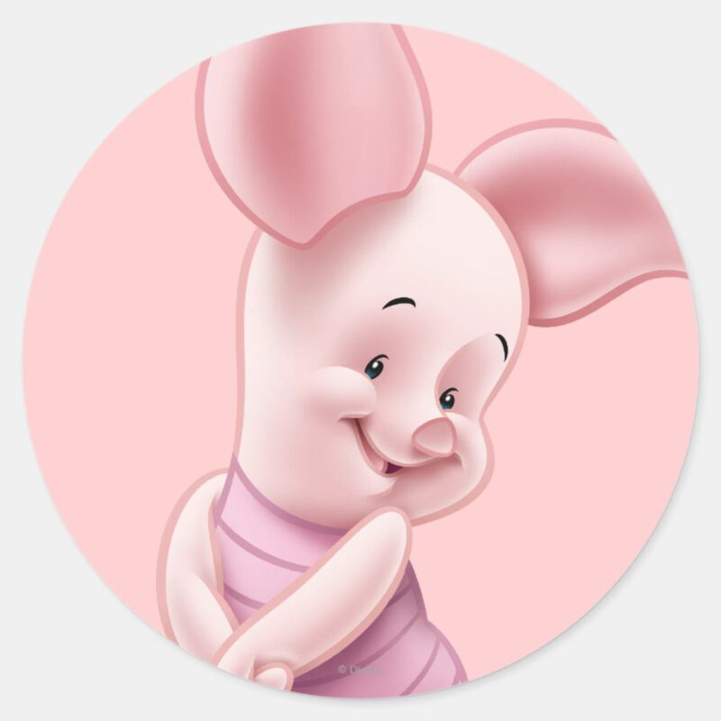 Baby Piglet Classic Round Sticker
