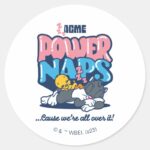 Baby TWEETY™ SYLVESTER™ Power Naps Classic Round Sticker