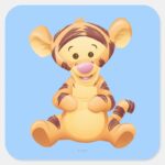 Baby Tigger Square Sticker