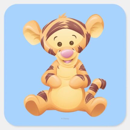 Baby Tigger Square Sticker