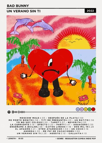 Bad Bunny Un Verano Sin Ti Music Poster