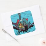 Batcopter Square Sticker