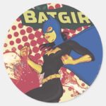 Batgirl Classic Round Sticker
