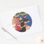 Batgirl Classic Round Sticker